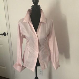 Pink button down blouse